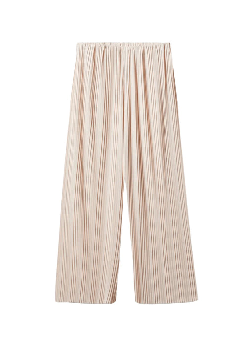 PANTALON PLISSÉ BEIGE GRANDE TAILLE