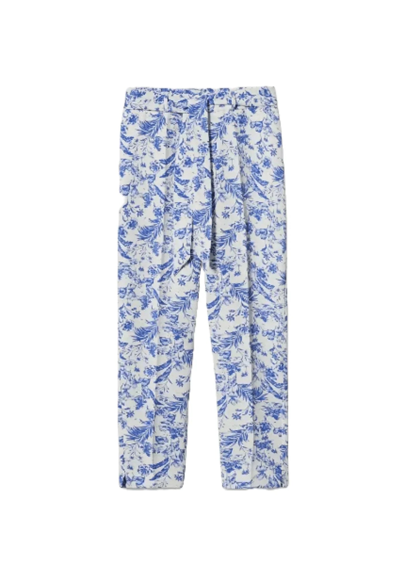 Pantalon à motifs bleus