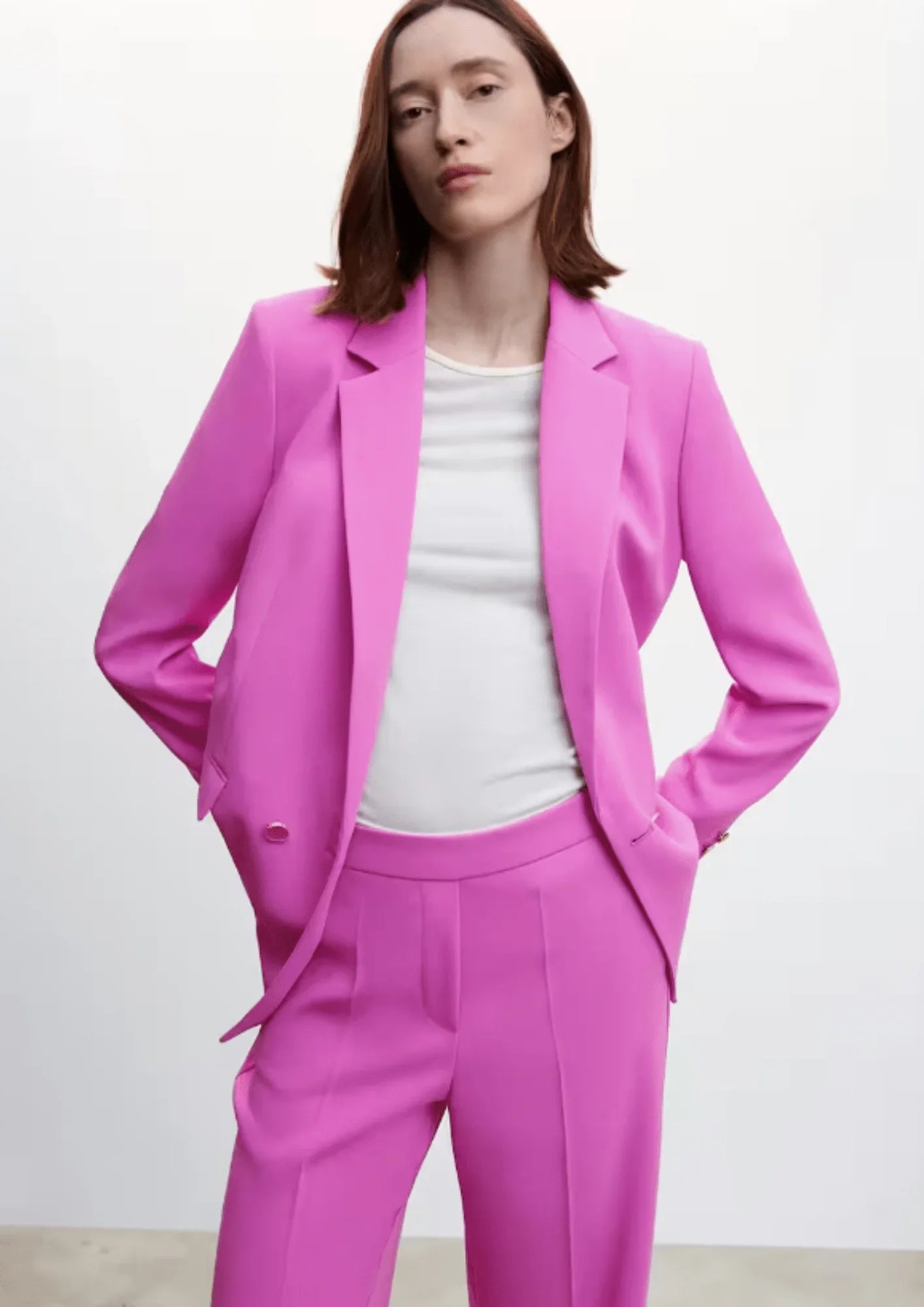 FUCHSIA SUIT TROUSERS