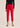 RED CROPPED BUTTON TROUSERS