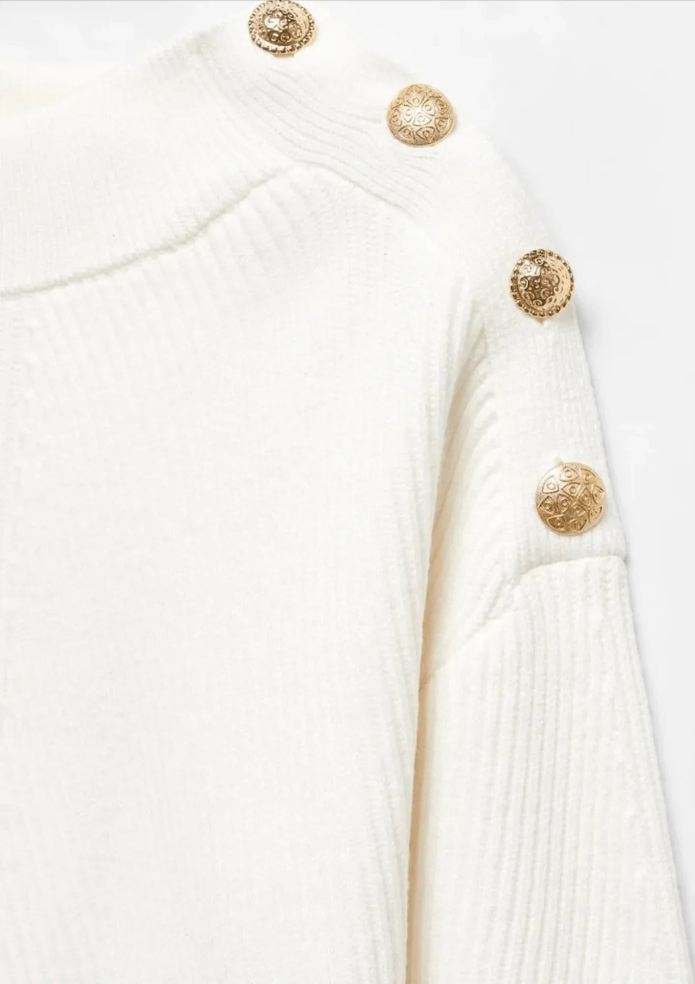 Weißer eleganter Pullover