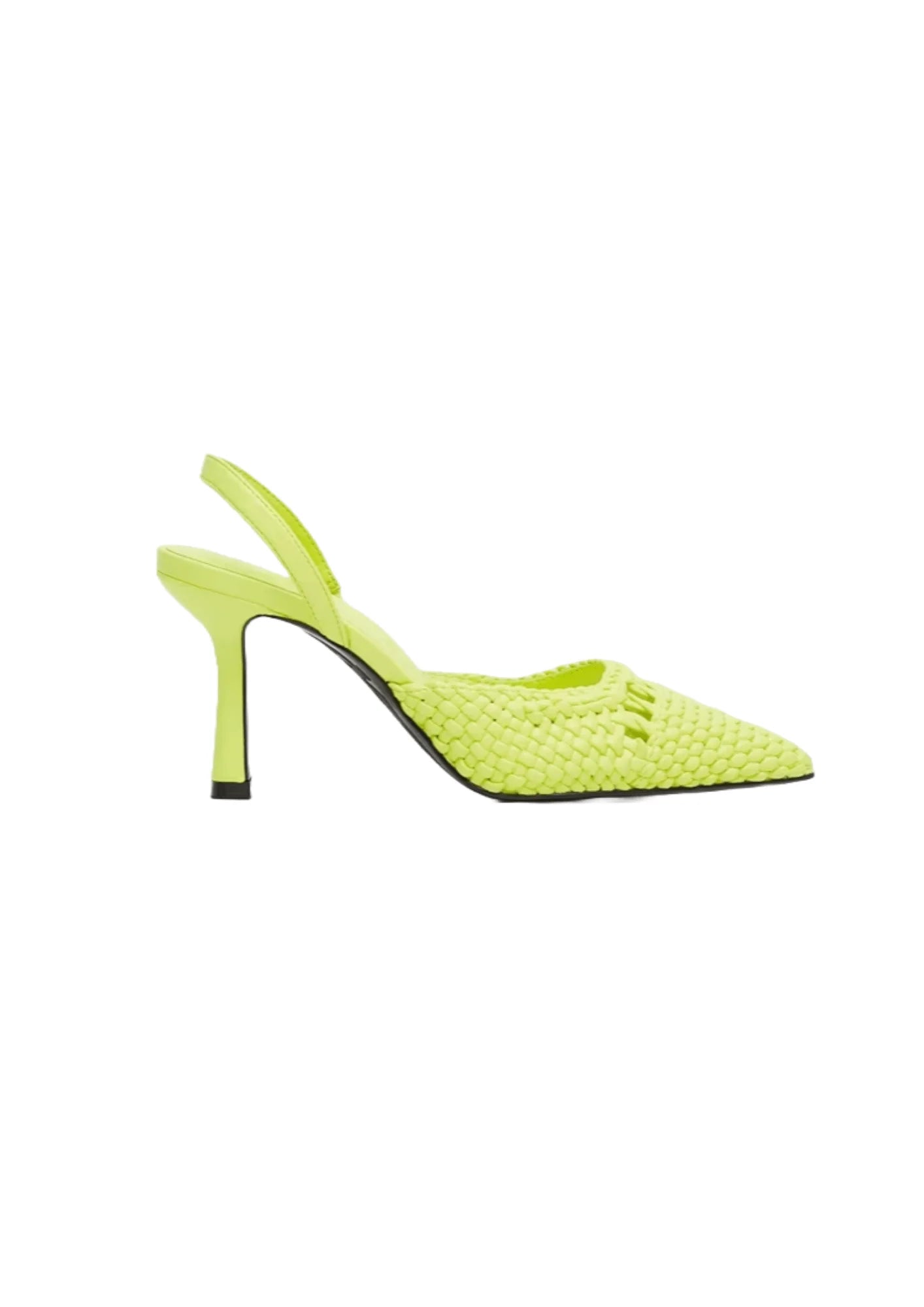 Chaussures à talon tressé de citron vert