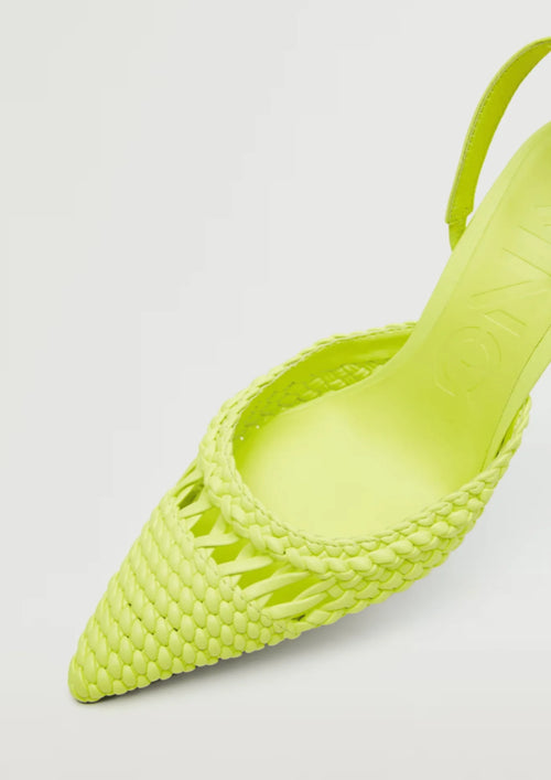 LIME BRAIDED HEEL SHOES