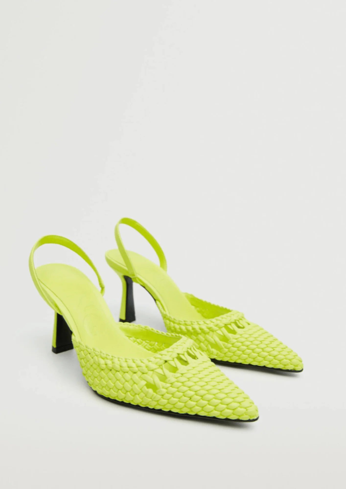 LIME BRAIDED HEEL SHOES
