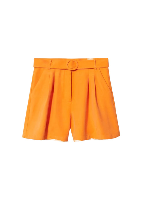 Shorts à taille haute de ceinture orange
