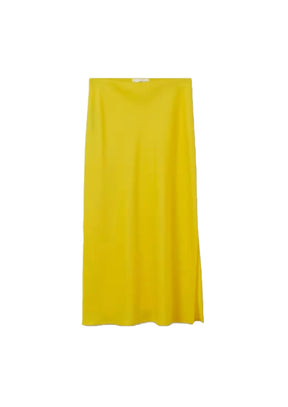 YELLOW MIDI SKIRT