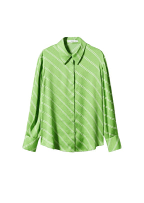 Chemisier en satin vert