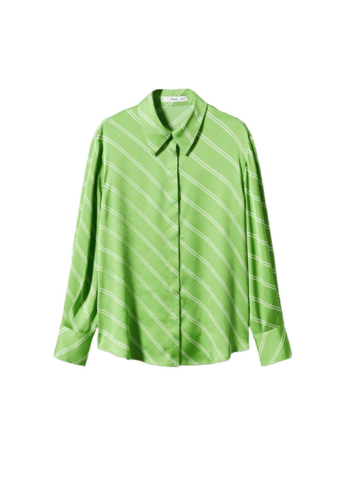 Chemisier en satin vert