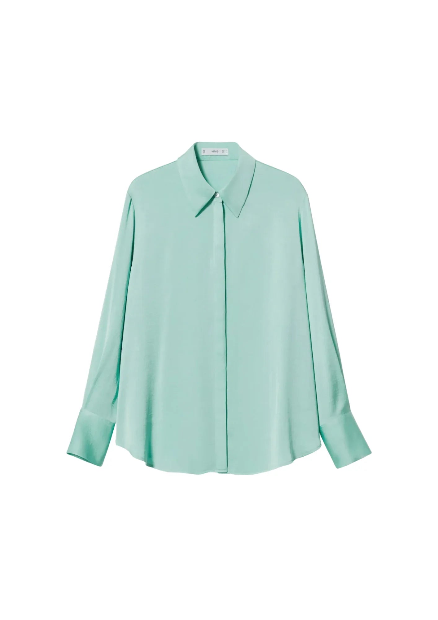 PASTEL GREEN SATIN SHIRT