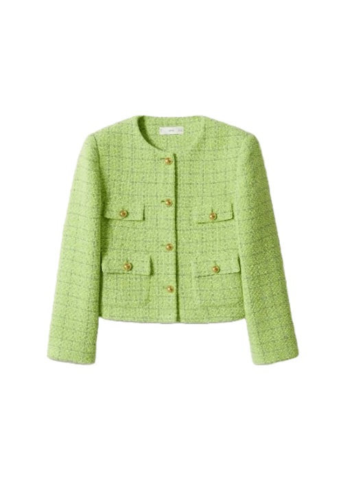 Blazer en tweed vert