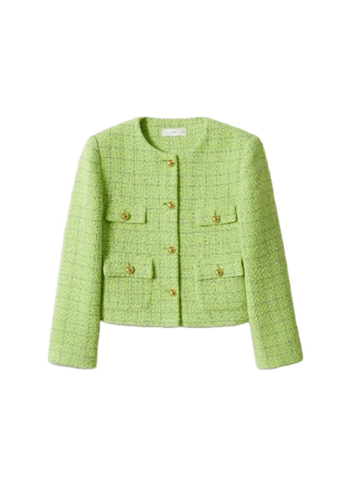 Blazer en tweed vert