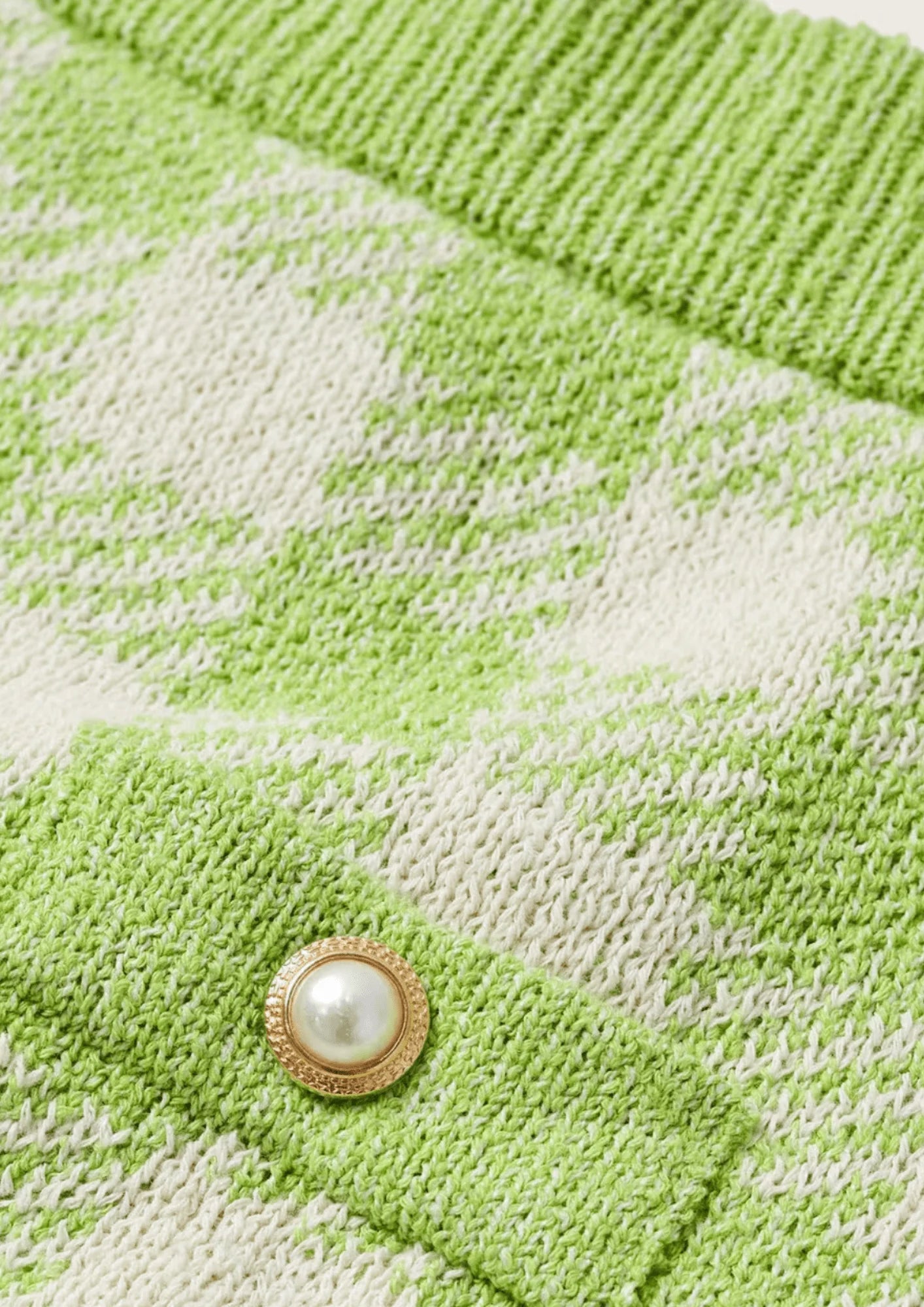Mini jupe tricotée à contrôle vert