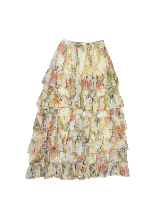 FLORAL PRINTED LONG SKIRT