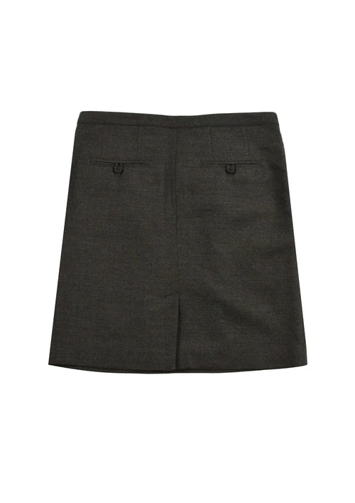 MINI JUPE EN LAINE GRISE