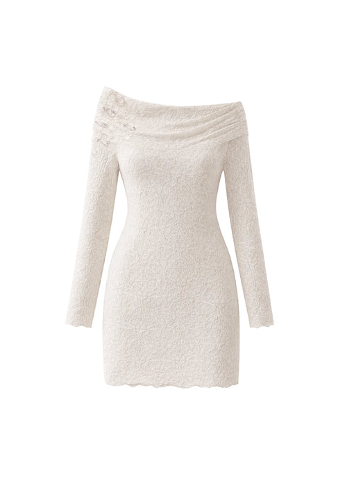 IVORY OFF THE SHOULDER DRESS