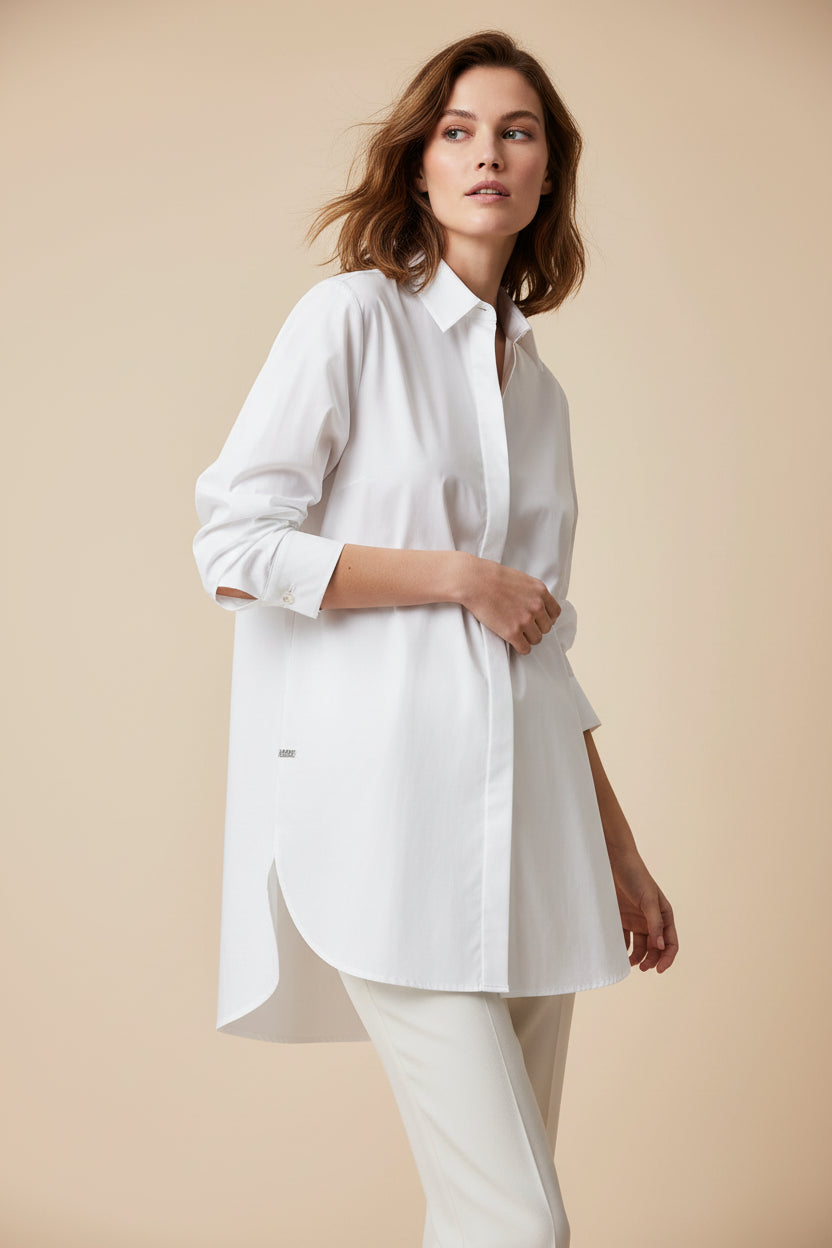 WHITE RHINESTONE DETAIL BLOUSE