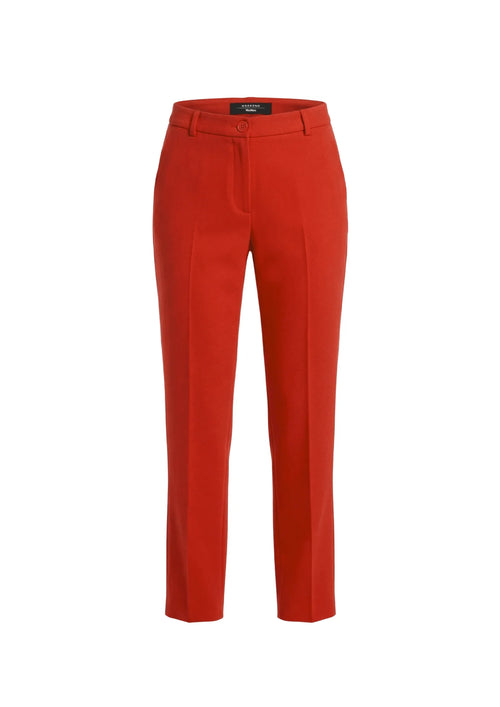 RED CAPRI FLARE TROUSERS