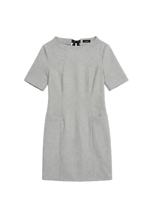 light grey work dress Work dress/ Modern dress/ asymmetrical dress/ Wrap dress/ elegant dress/ Custom made dress/ Geometric dress/ Petite/ Plus size