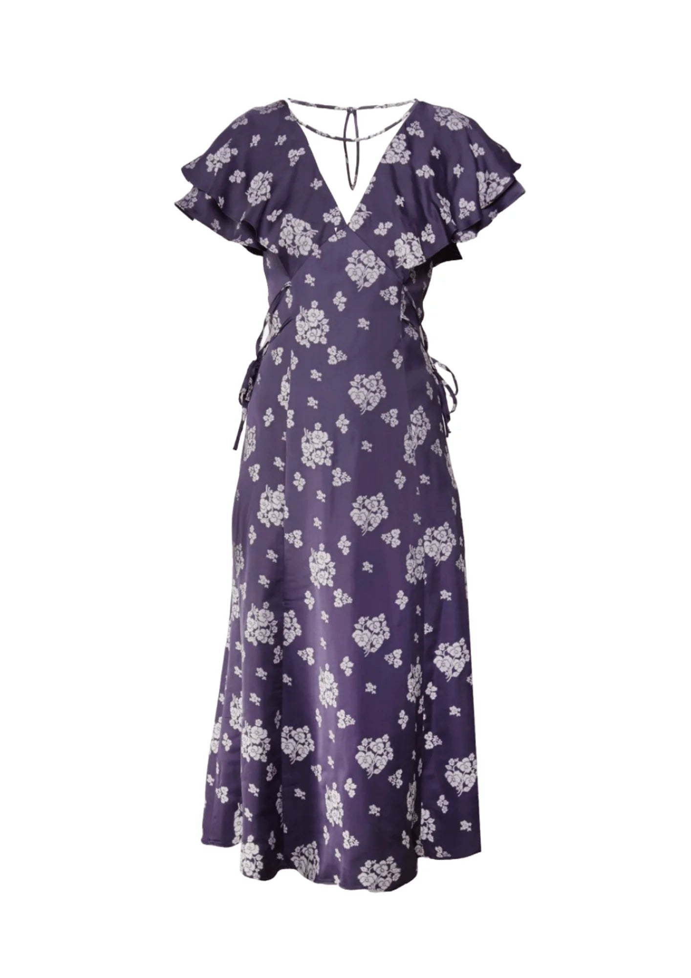 PURPLE PENISOLA MIDI DRESS