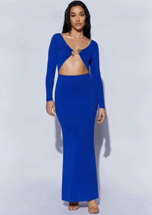 PERSIAN BLUE MEHLIKA MAXI DRESS