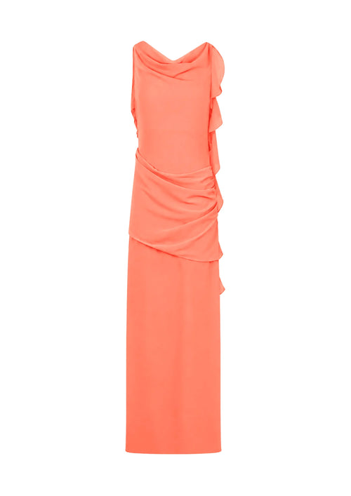 DARIA DRAPED CHIFFON DRESS
