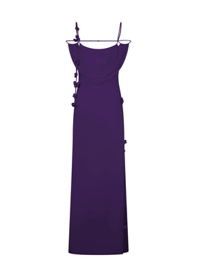 ROBE LONGUE FLEURIE VIOLETTE ROSALIE