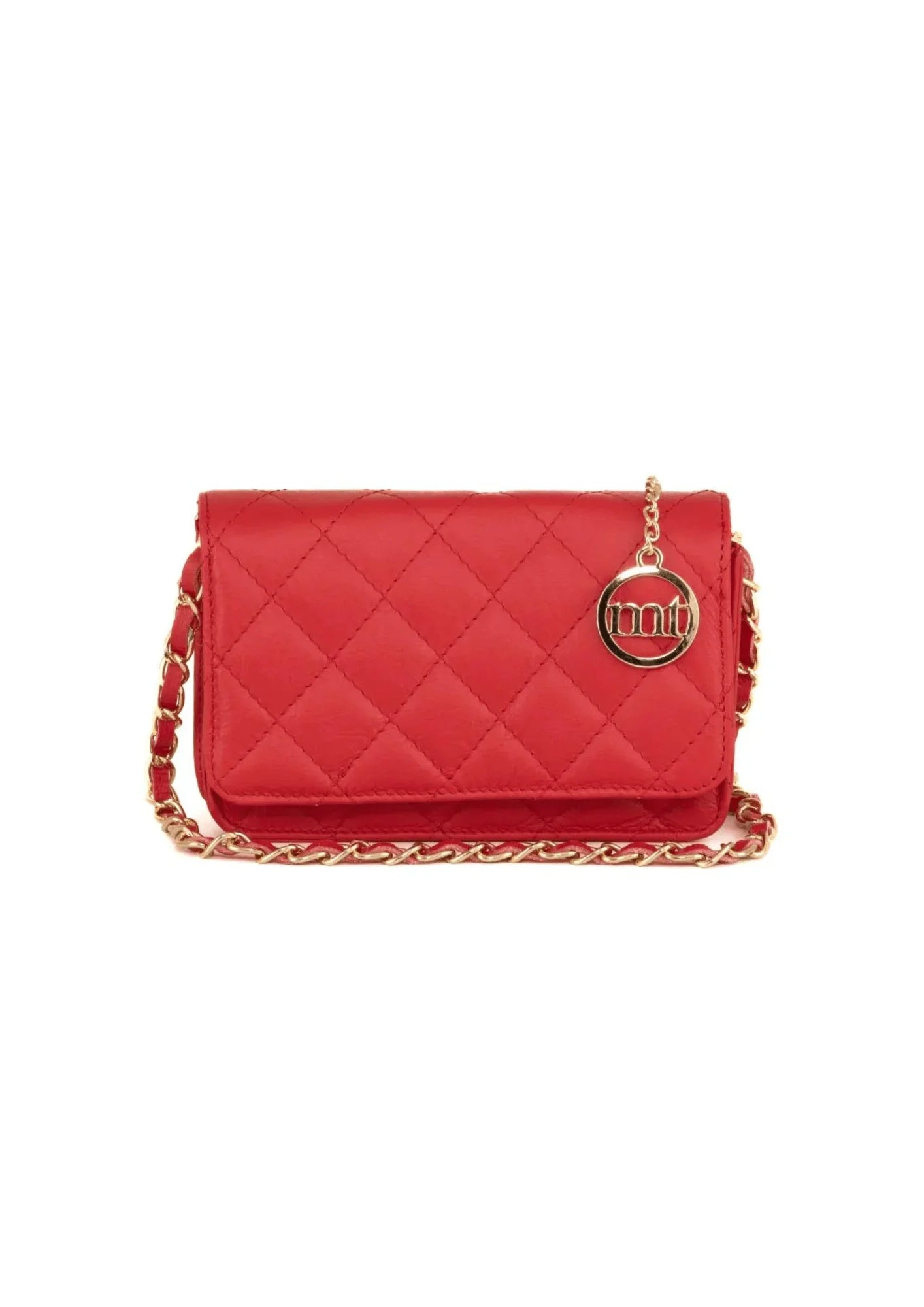 RED LEATHER SHOULDER BAG