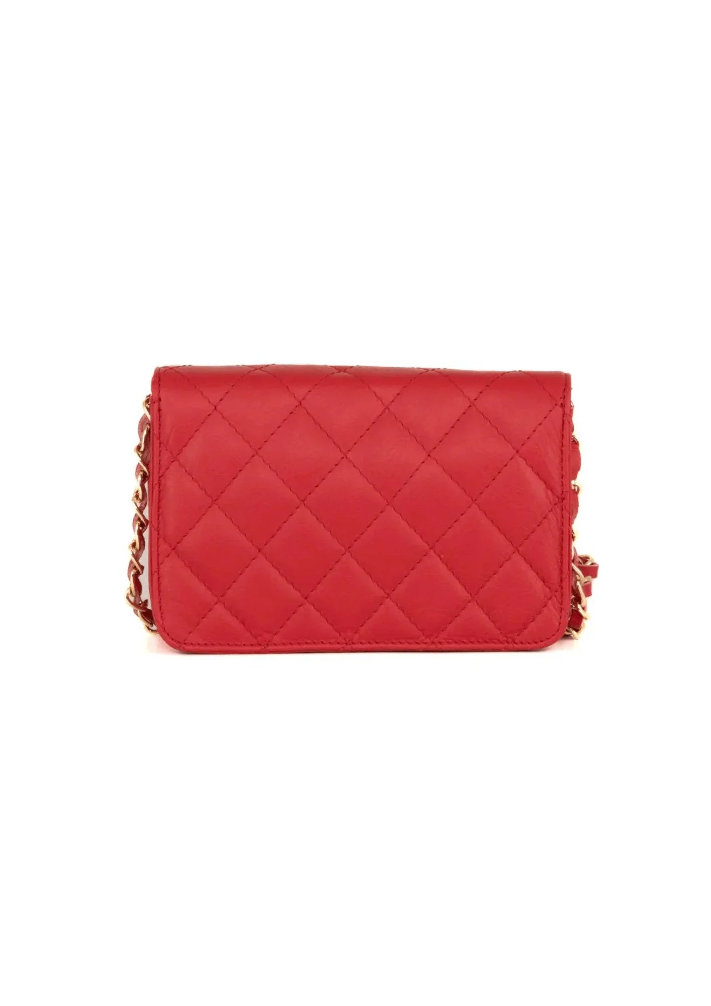 RED LEATHER SHOULDER BAG