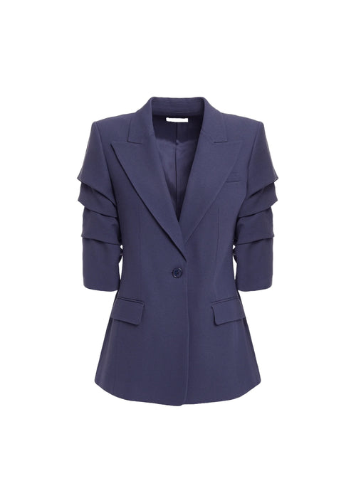 Blazer en crêpe bleu foncé