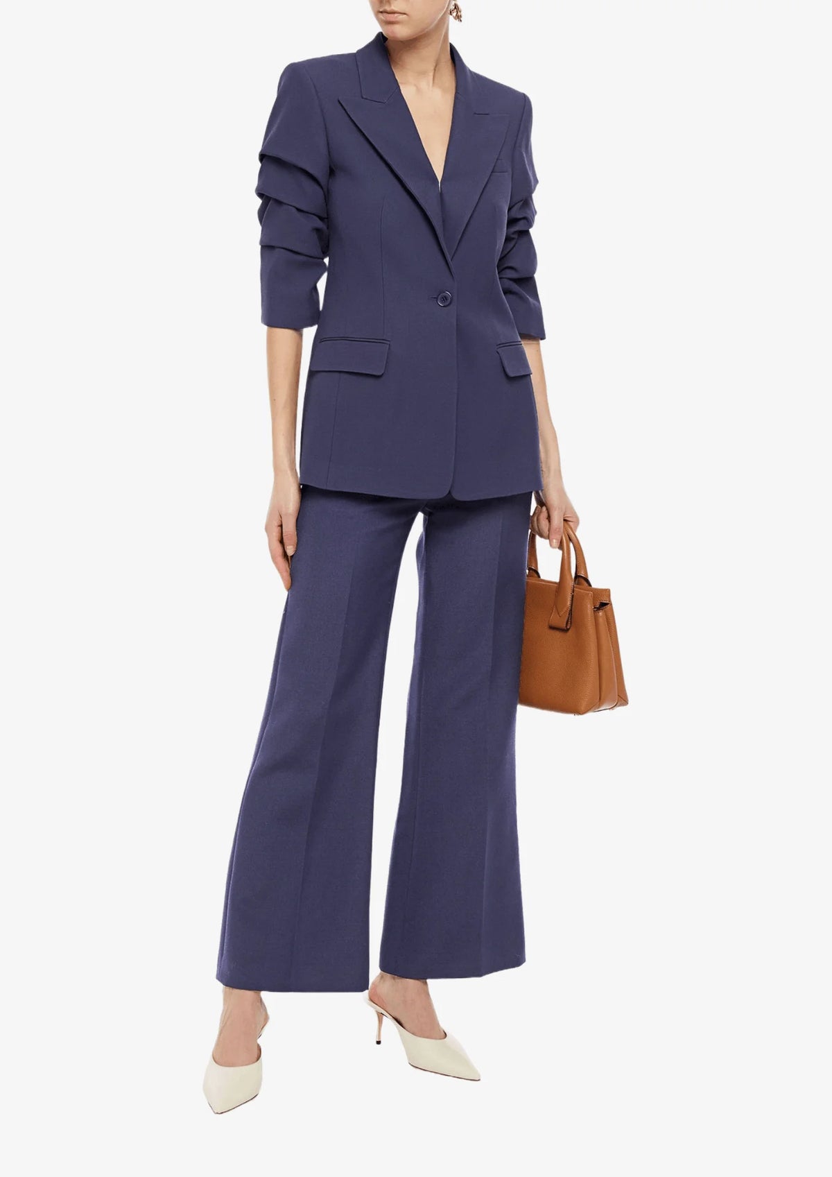 DARK BLUE CREPE BLAZER