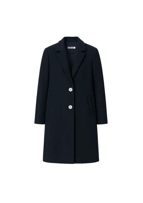 NAVY LUXE BOYFRIEND COAT