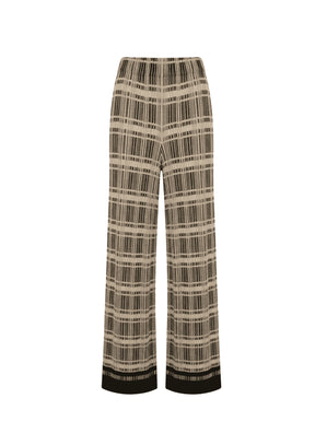 PANTALON BEIGE À ZIGZAG