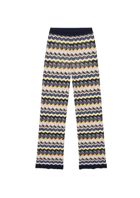 PINK & YELLOW ZIG ZAG TROUSERS