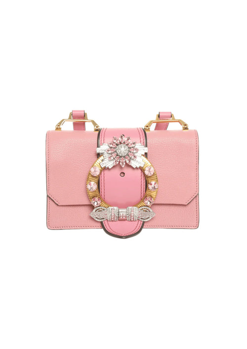 PINK SHOULDER LEATHER BAG
