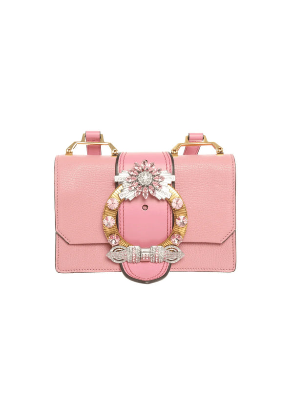 PINK SHOULDER LEATHER BAG