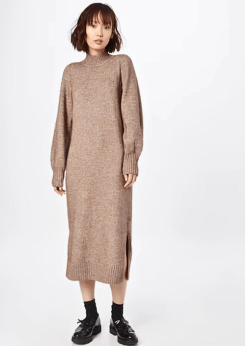 BROWN KNITTED DRESS