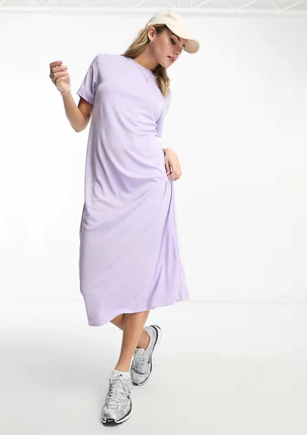 LILAC MAXI T-SHIRT DRESS