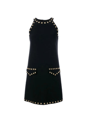 SCHWARZES NIETEN-MINIKLEID