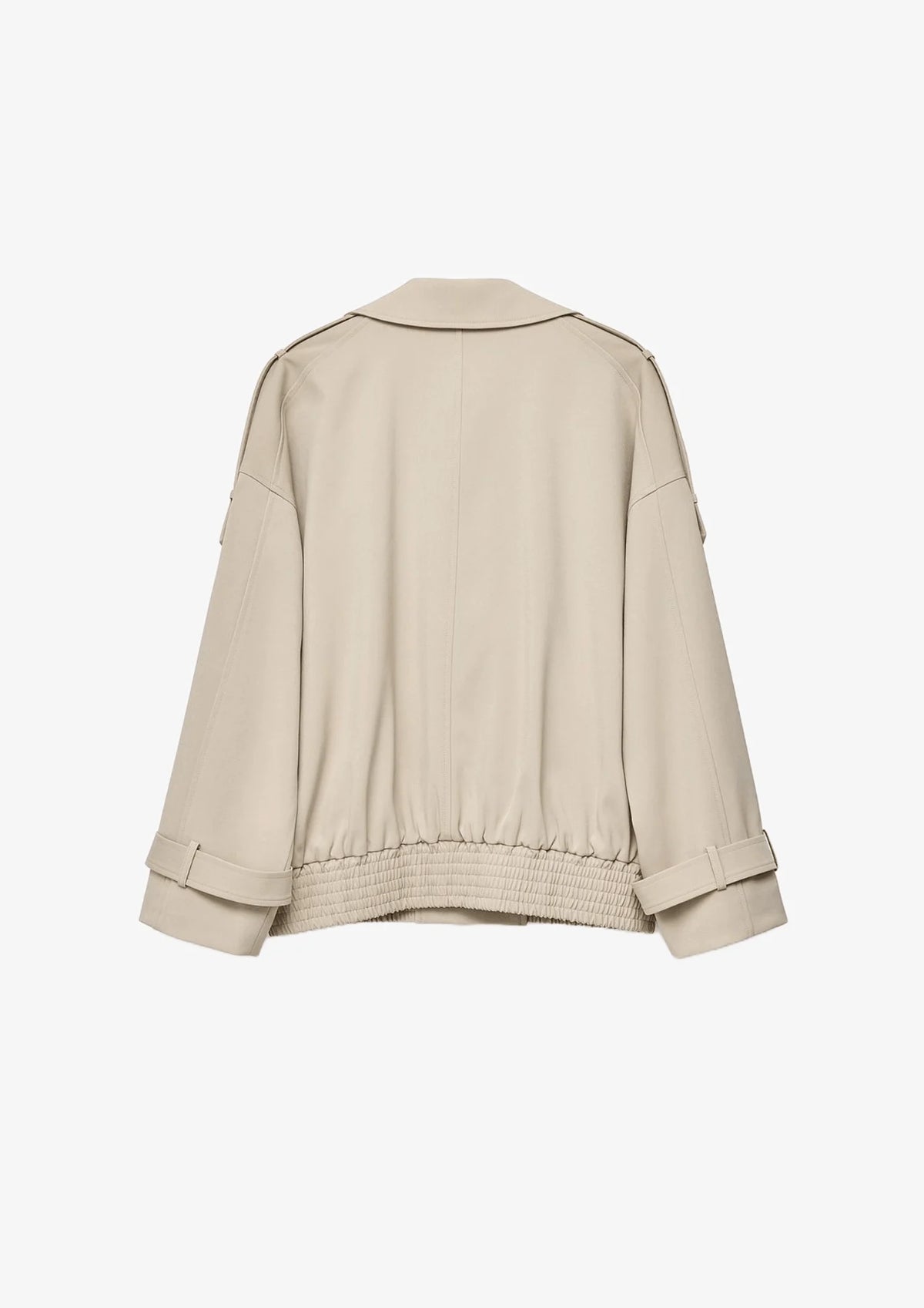 BEIGE BOMBER-TRENCHCOAT