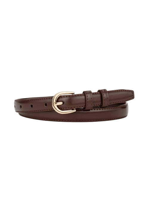 CEINTURE EN SIMILI CUIR MARRON