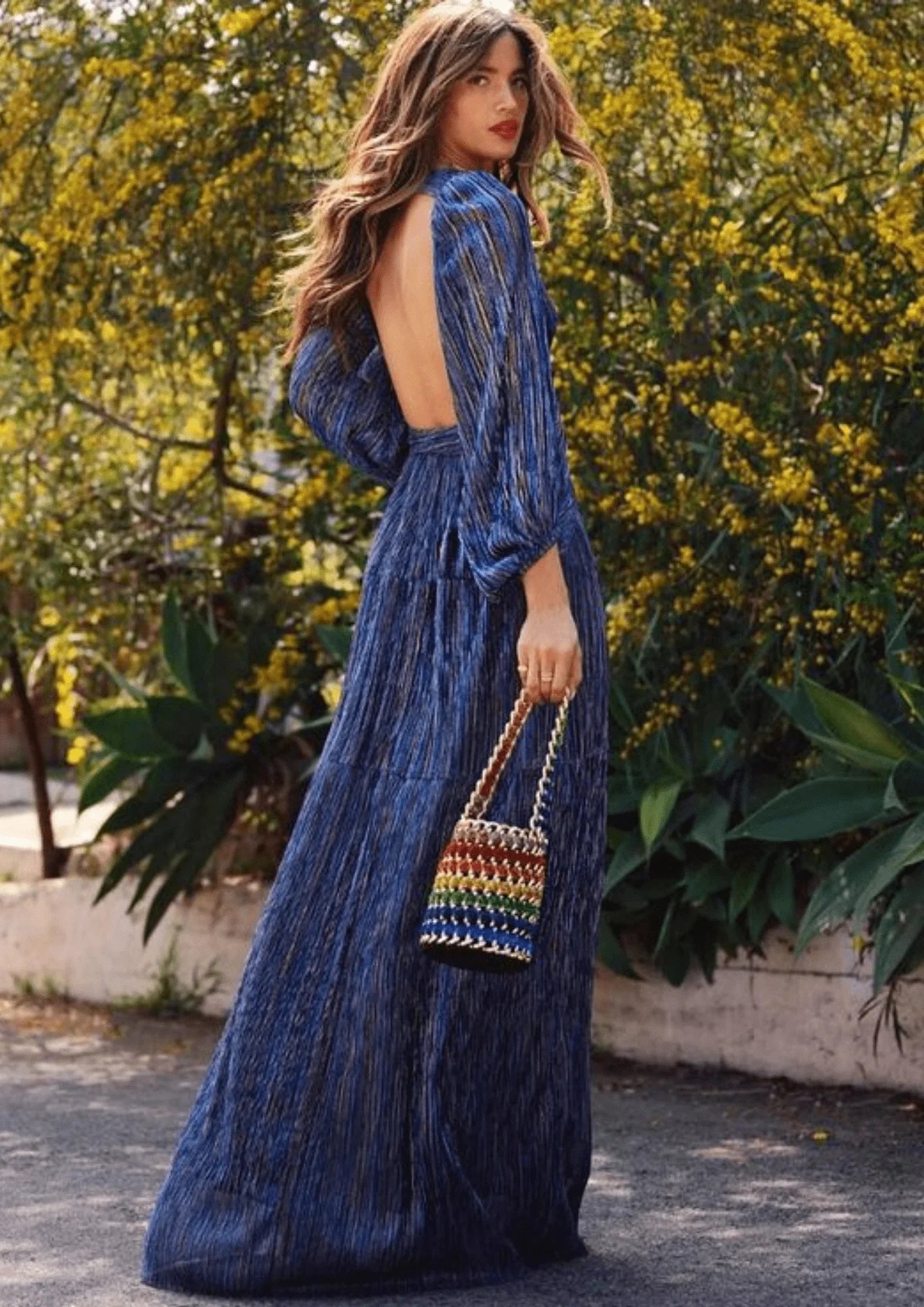 Robe maxi bleue