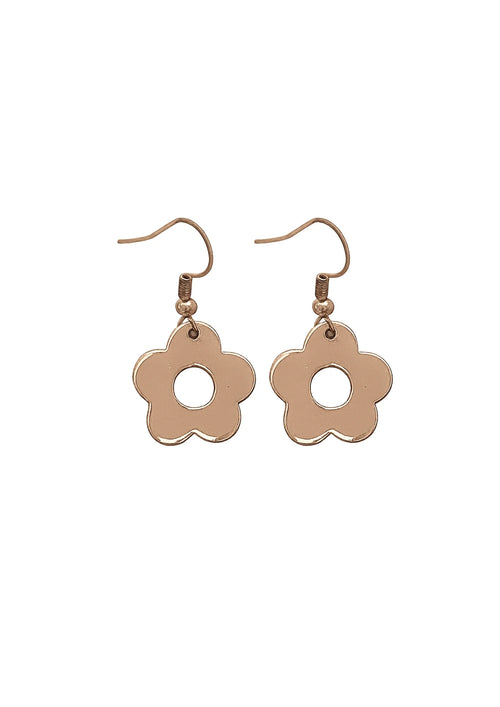 BOUCLES D'OREILLES MINI FLEURIES DOREES