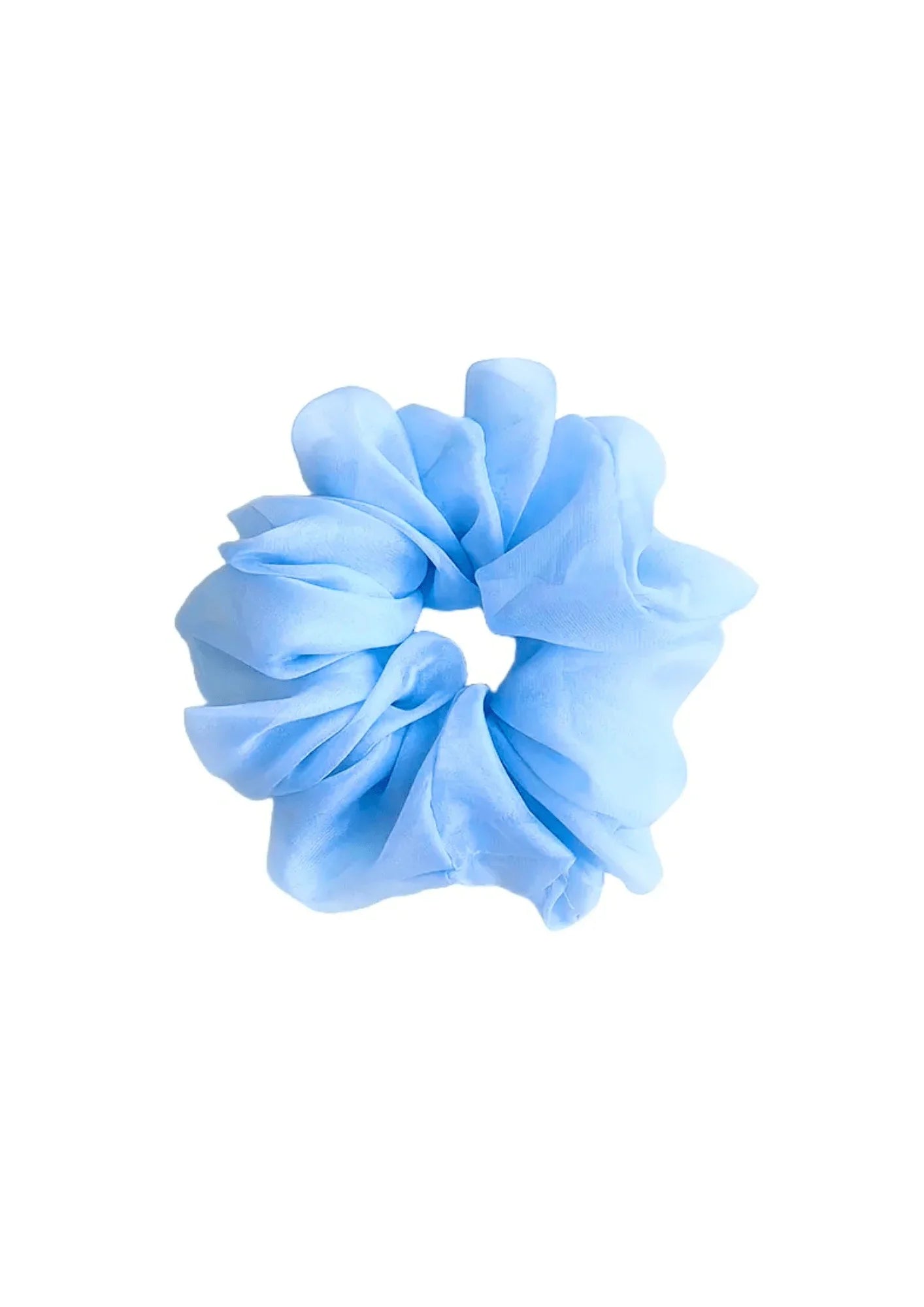 LIGHT BLUE RUFFLED SCRUNCHIE