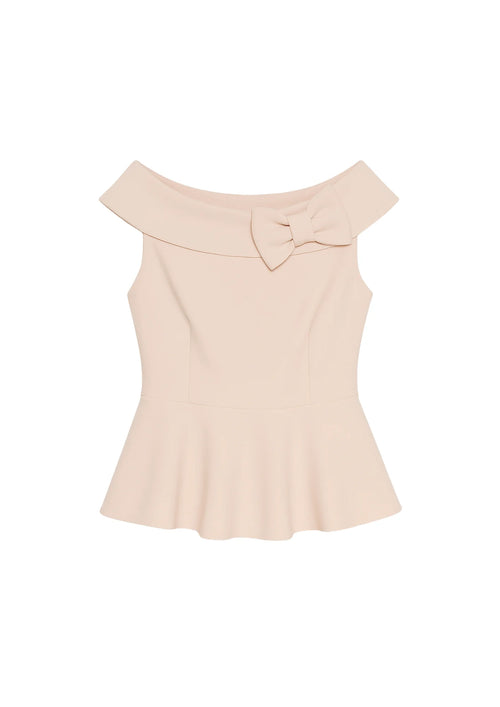 LIGHT PINK TOP PEPLUM