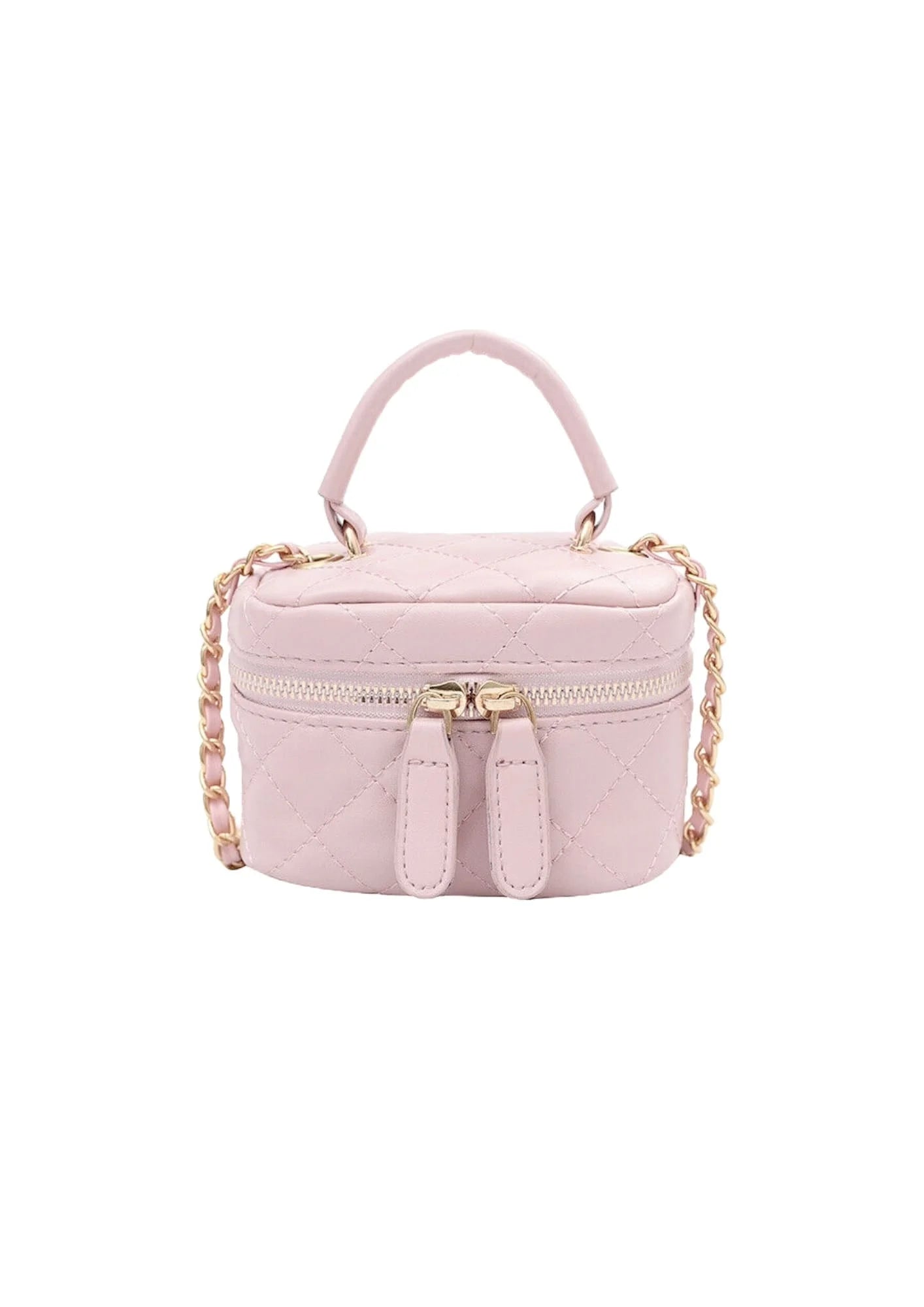 PINK MINI QUILTED CROSSBODY BAG