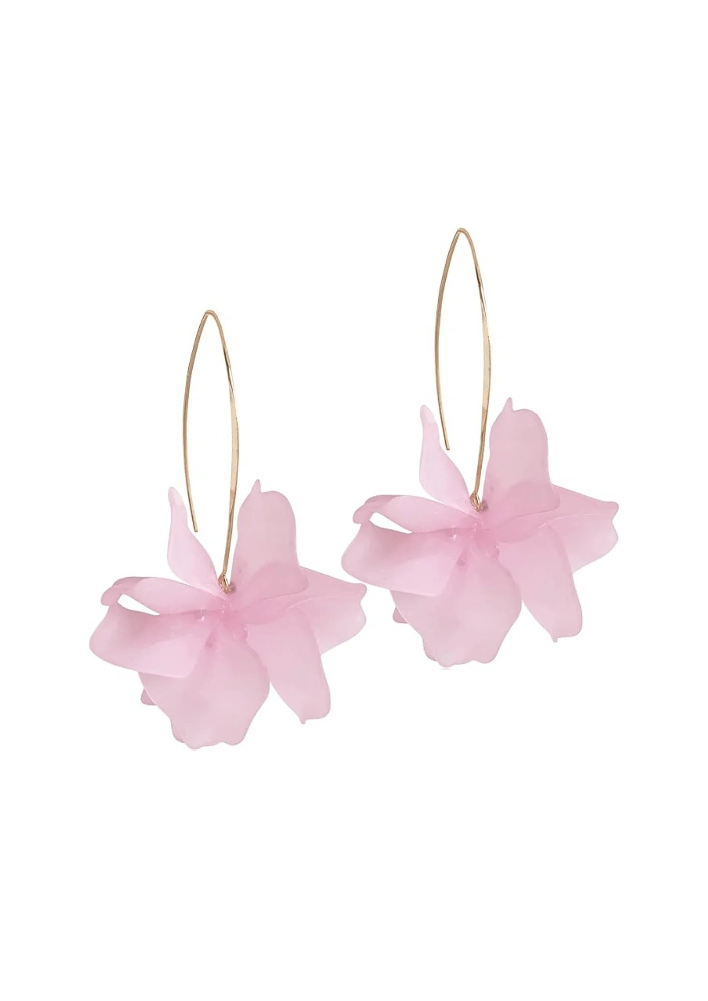 LIGHT PINK FLORAL ACRYLIC EARRINGS