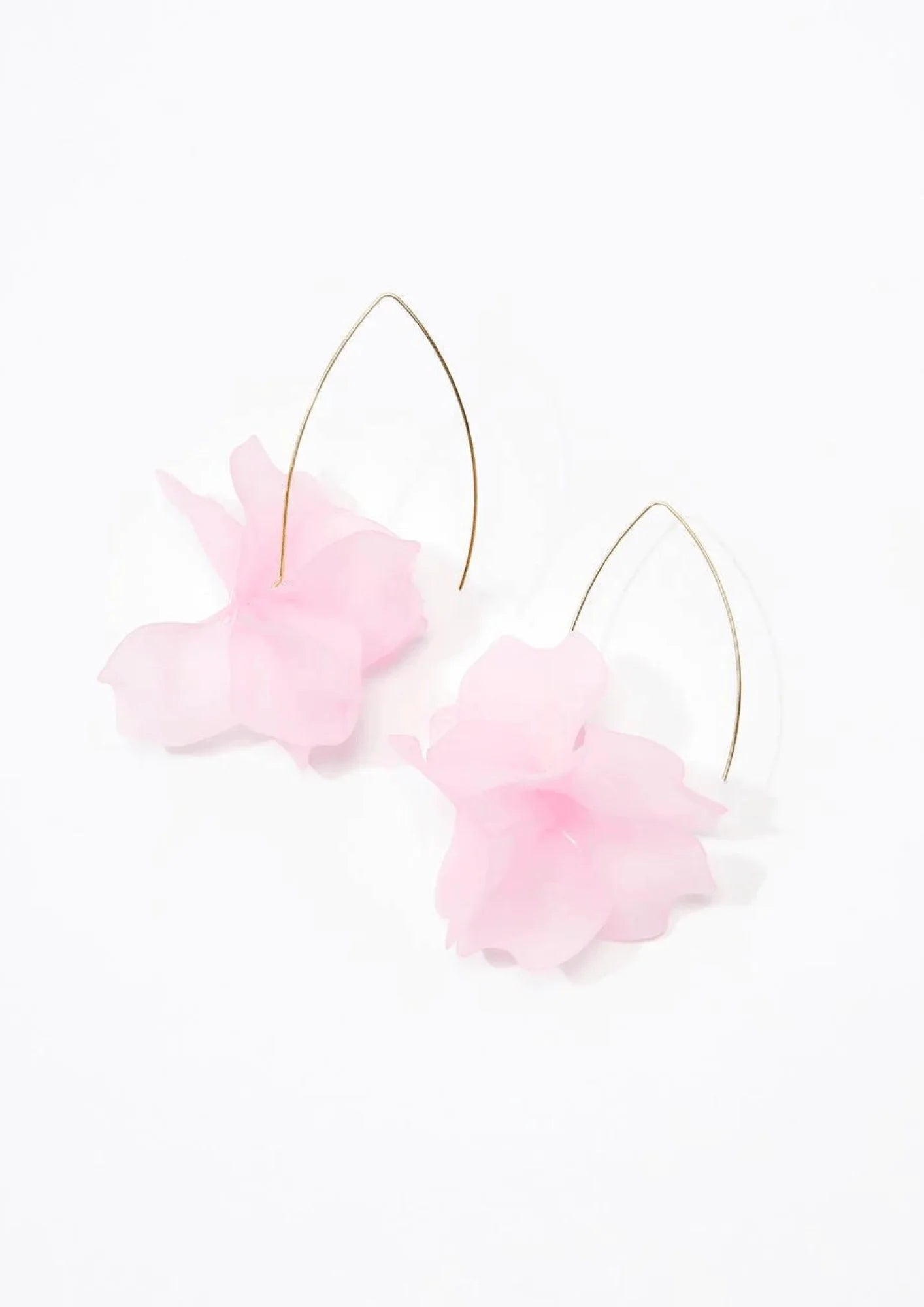 Boucles d'oreilles en acrylique floral rose clair