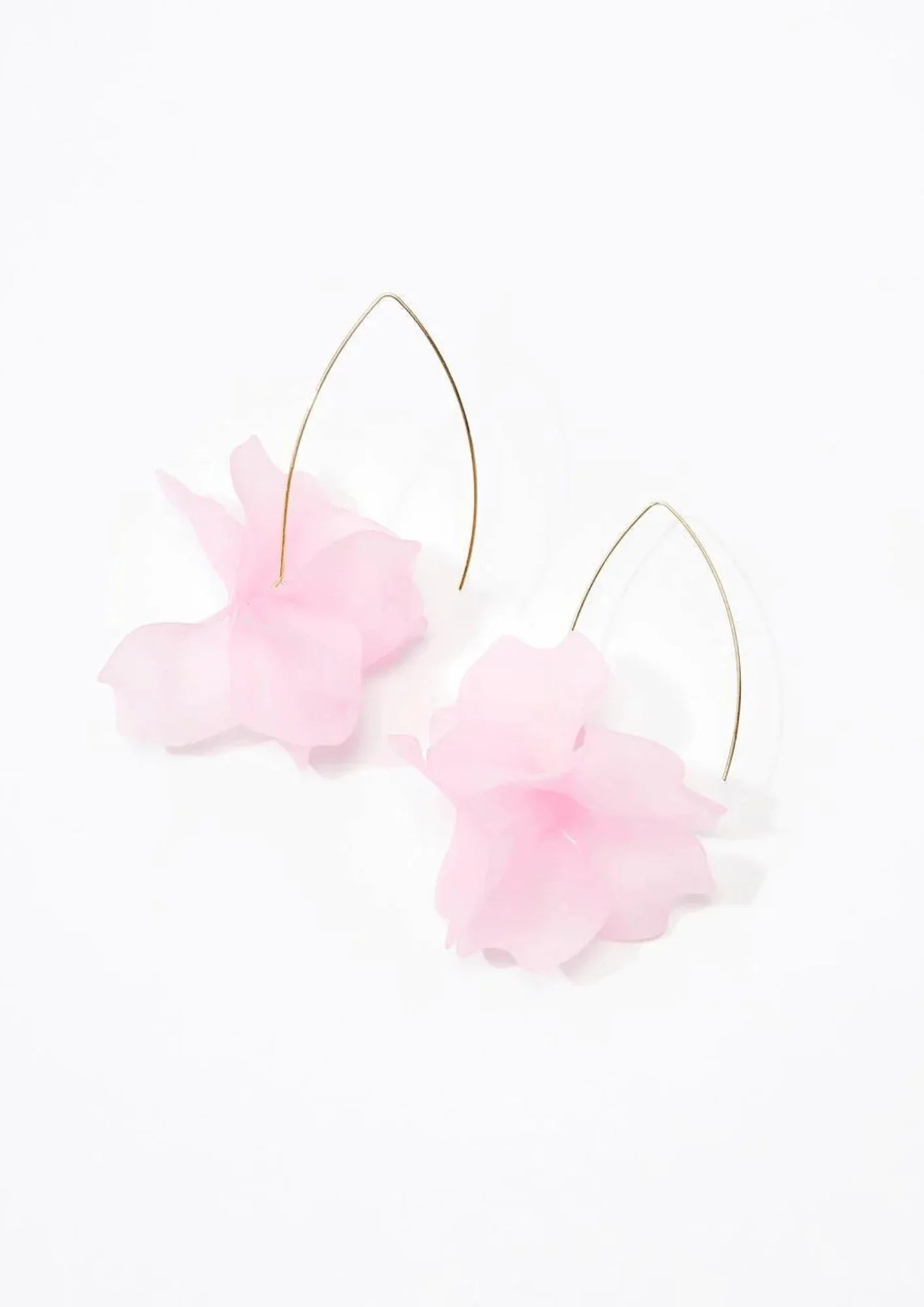 LIGHT PINK FLORAL ACRYLIC EARRINGS