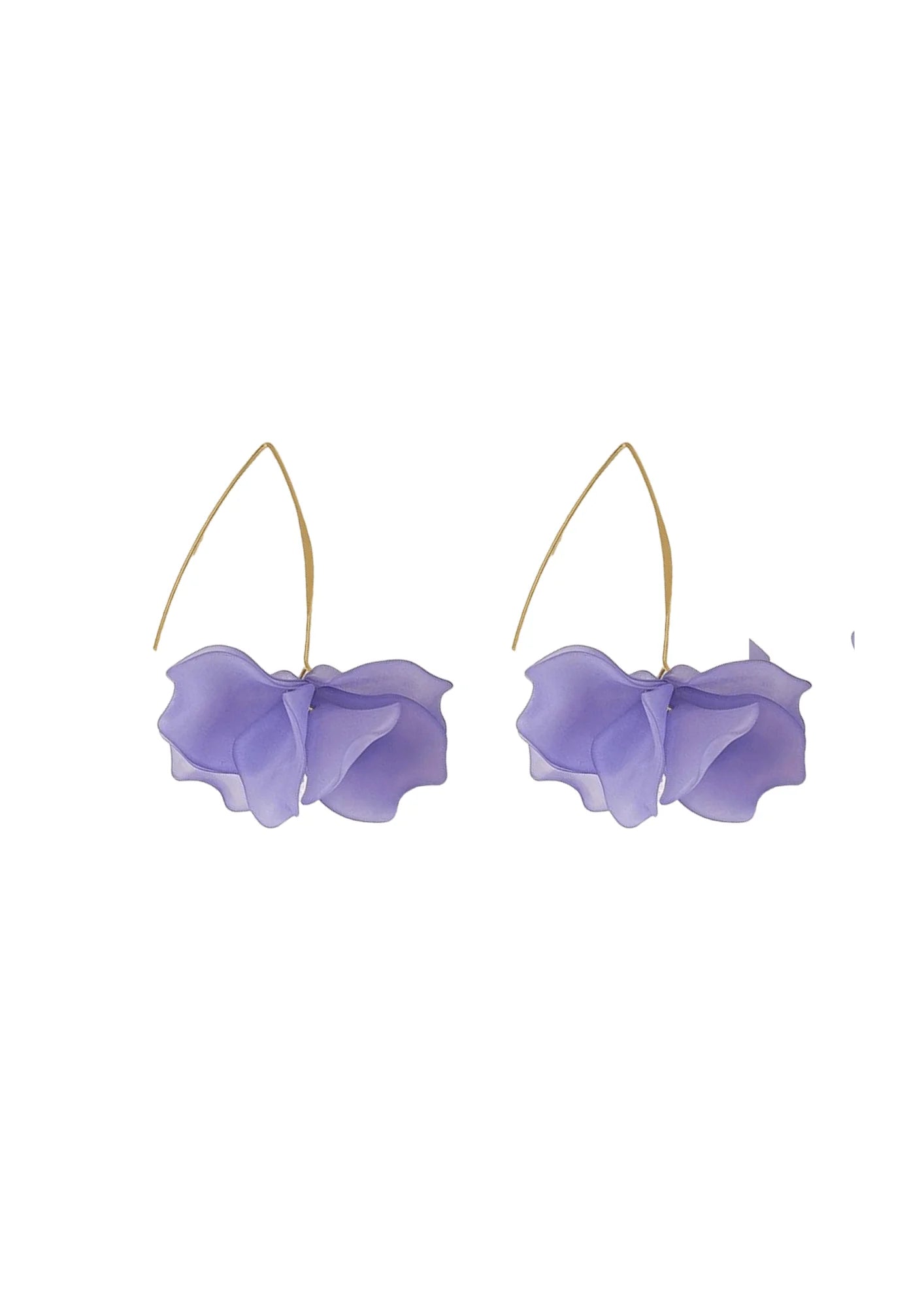 Boucles d'oreilles en acrylique floral lilas