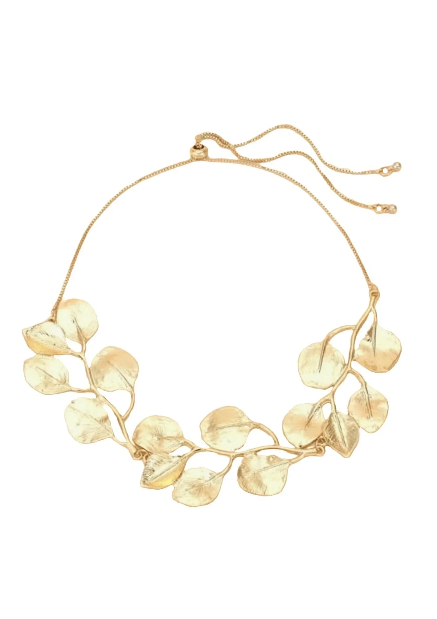 GOLDEN LEAF DESIGN NECKLACE